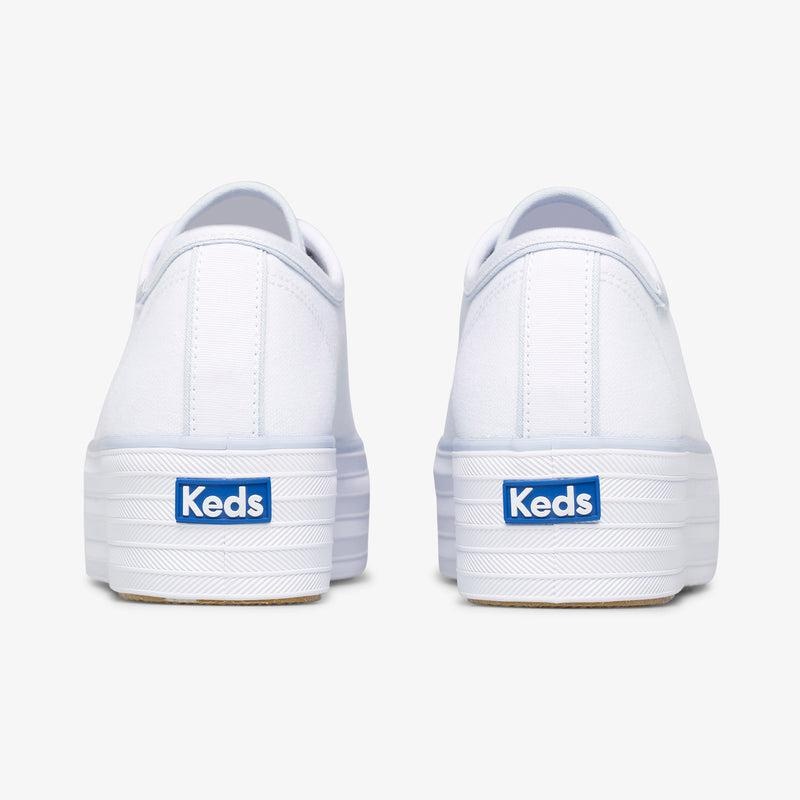 Keds Triple Up Hits Canvas Naisten Canvas White/Blue | PQZO74651