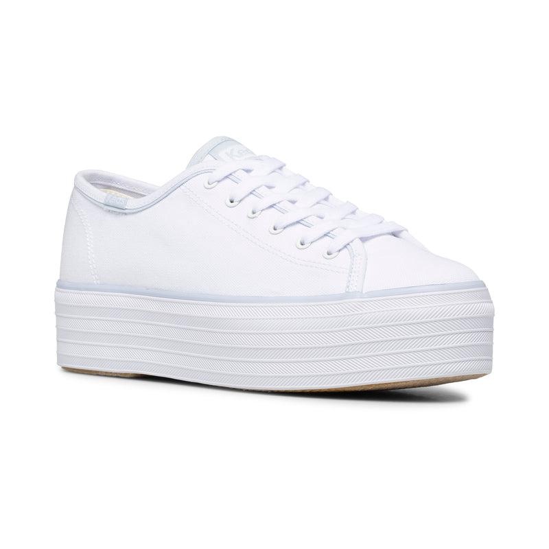 Keds Triple Up Hits Canvas Naisten Canvas White/Blue | PQZO74651