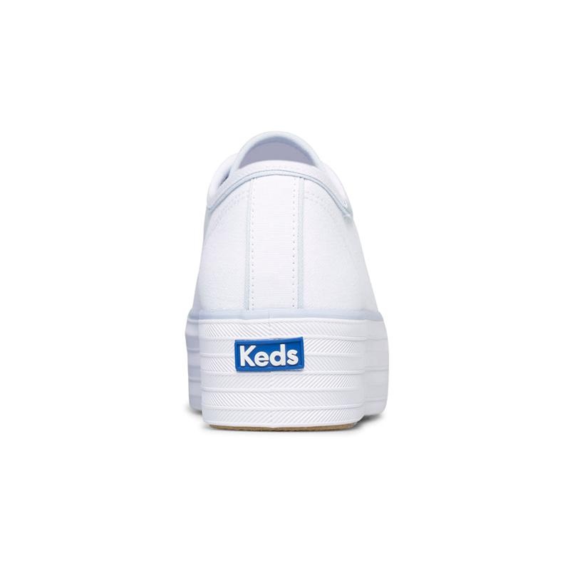 Keds Triple Up Hits Canvas Naisten Canvas White/Blue | PQZO74651