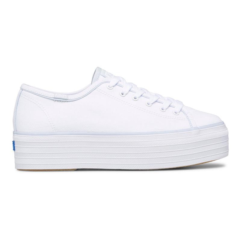 Keds Triple Up Hits Canvas Naisten Canvas White/Blue | PQZO74651