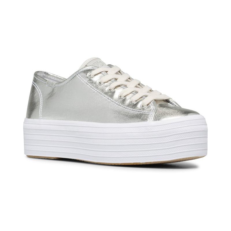 Keds Triple Up Metallic Twill Naisten Canvas Hopea | NOVZ39210