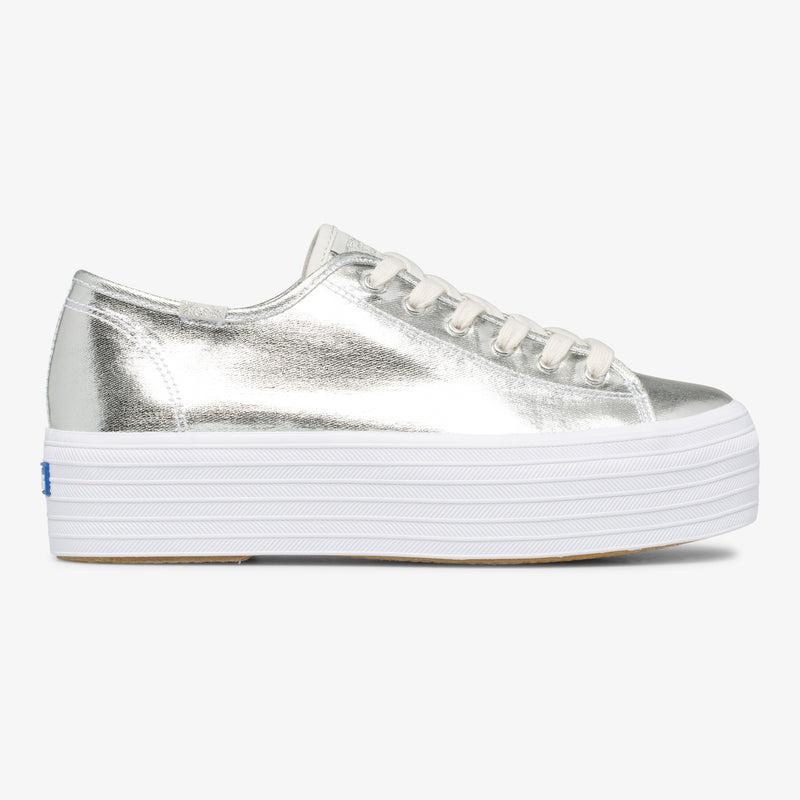 Keds Triple Up Metallic Twill Naisten Canvas Hopea | NOVZ39210