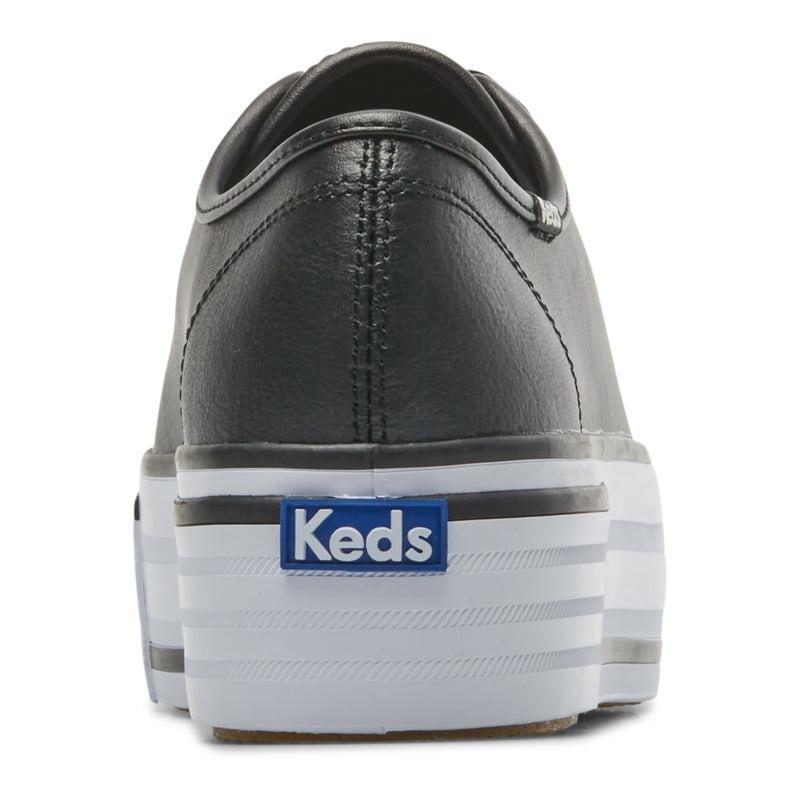 Keds Triple Up Nahkaiset Bumper Foxing Naisten Leather Sneakers Black/White | SNRD27109