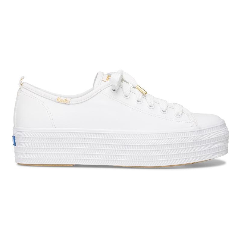 Keds Triple Up Nahkaiset Naisten Leather Sneakers Valkoinen | IMTQ82576