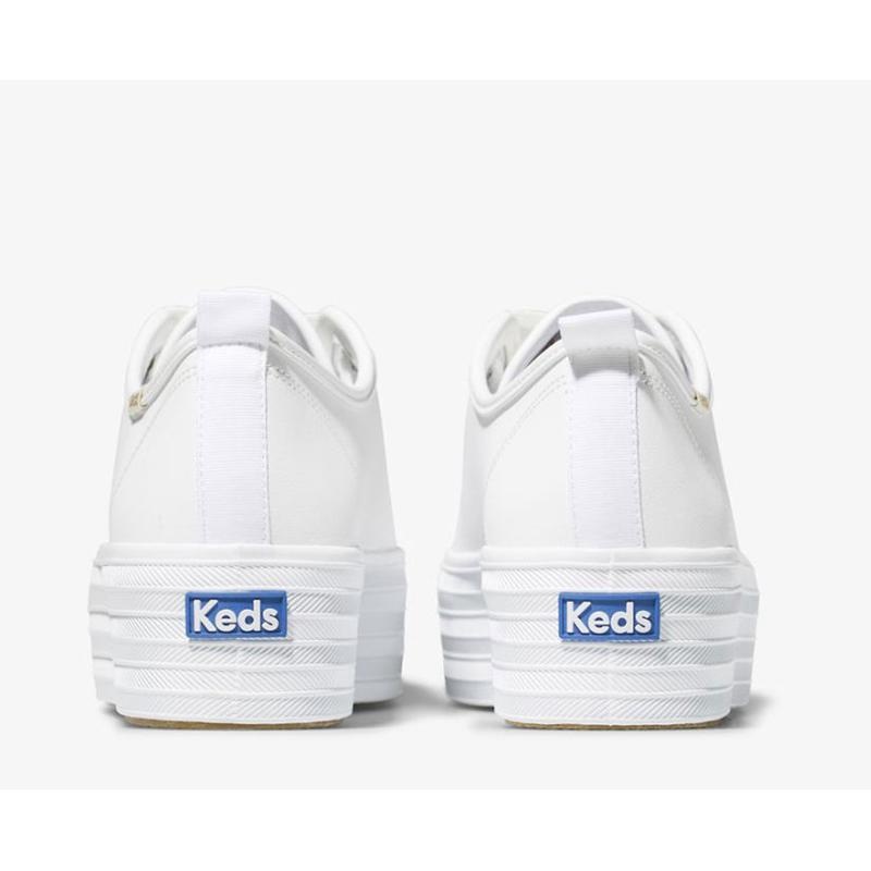 Keds Triple Up Naisten Leather Sneakers Valkoinen | BWTI83570