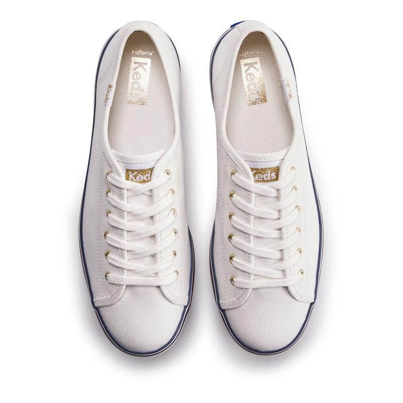 Keds Triple Up Varsity Canvas Naisten Canvas White/Blue | BVLJ13068