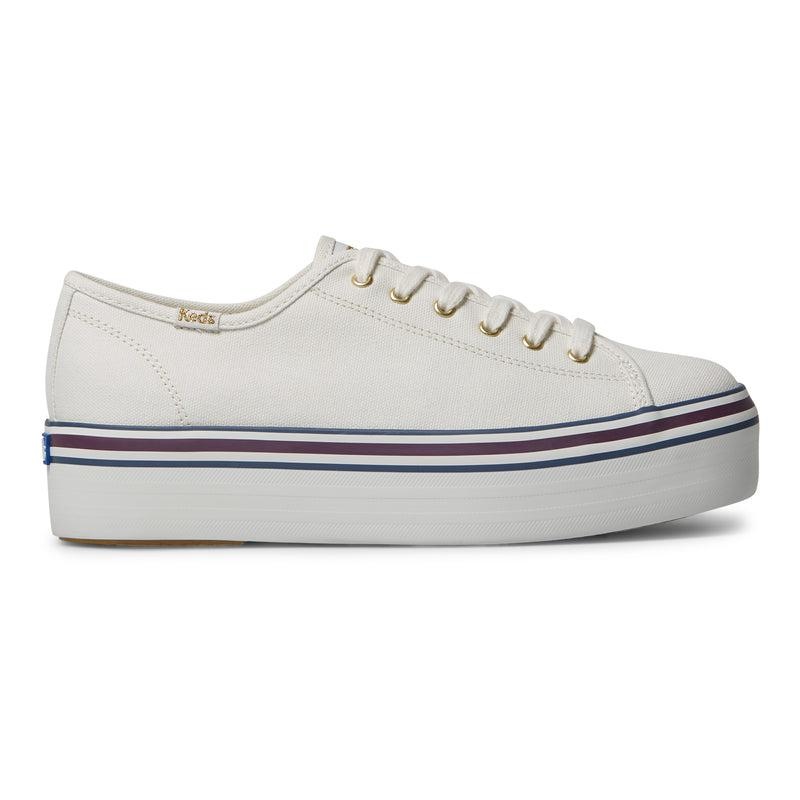 Keds Triple Up Varsity Canvas Naisten Canvas White/Blue | BVLJ13068