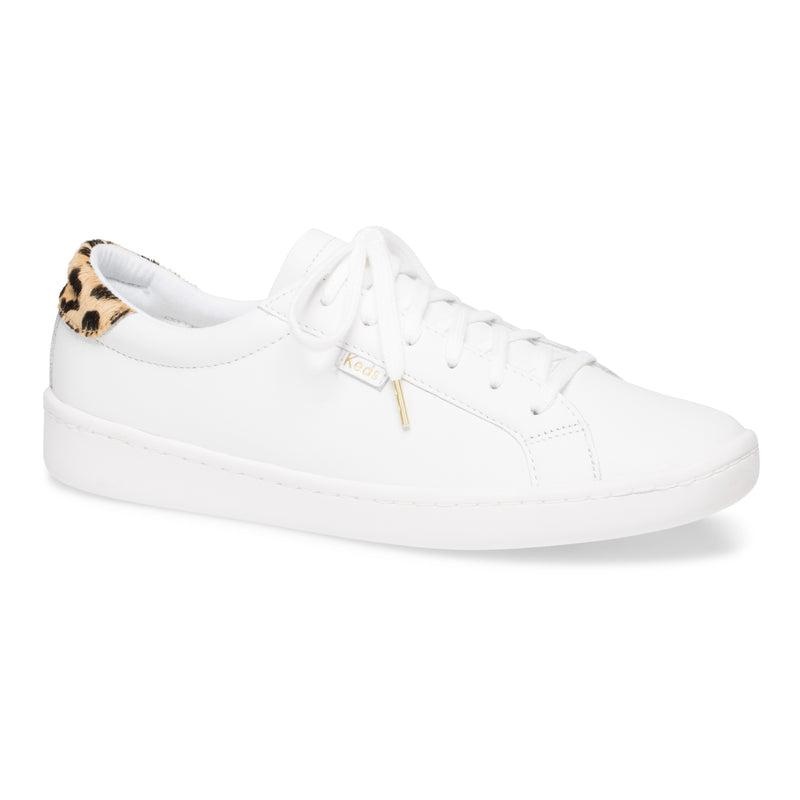 Keds x Kate Spade Ace Nahkaiset Naisten Leather Sneakers White/Leopard | GKXI54716