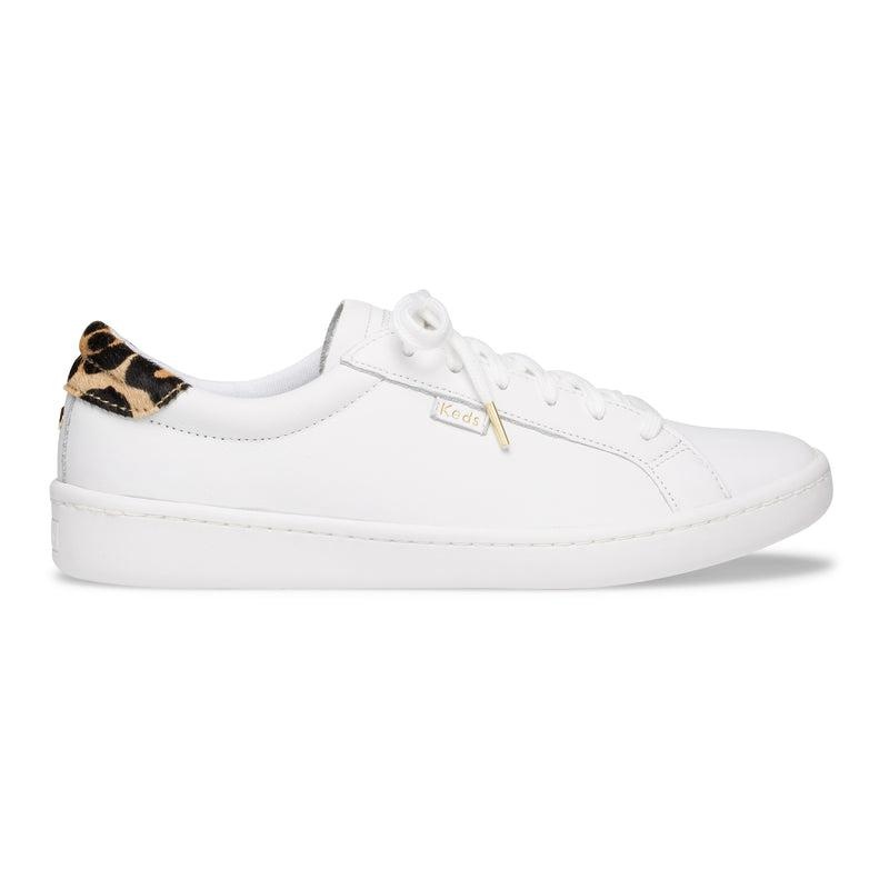 Keds x Kate Spade Ace Nahkaiset Naisten Leather Sneakers White/Leopard | GKXI54716