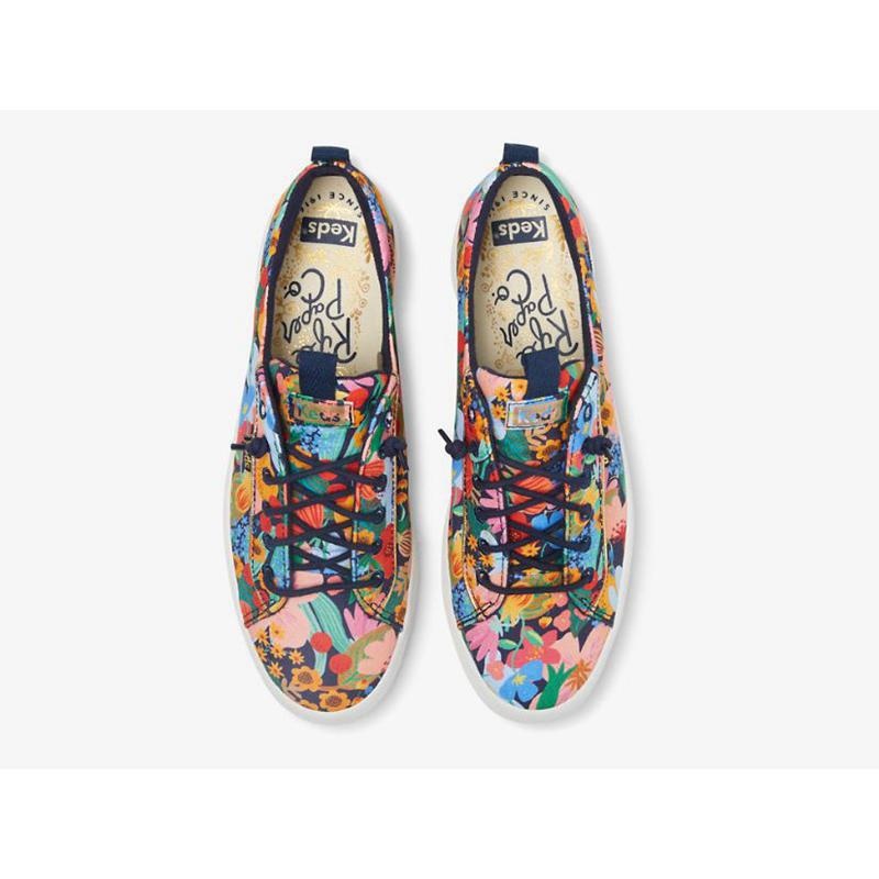 Keds x Rifle Paper Co. Kickback Sicily Naisten Mokkasiinit Laivastonsininen Monivärinen | LJSV47831