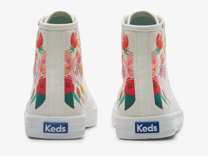 Keds x Rifle Paper Co. Kickstart Hi Canvas Naisten Prints Valkoinen | HRWU26031