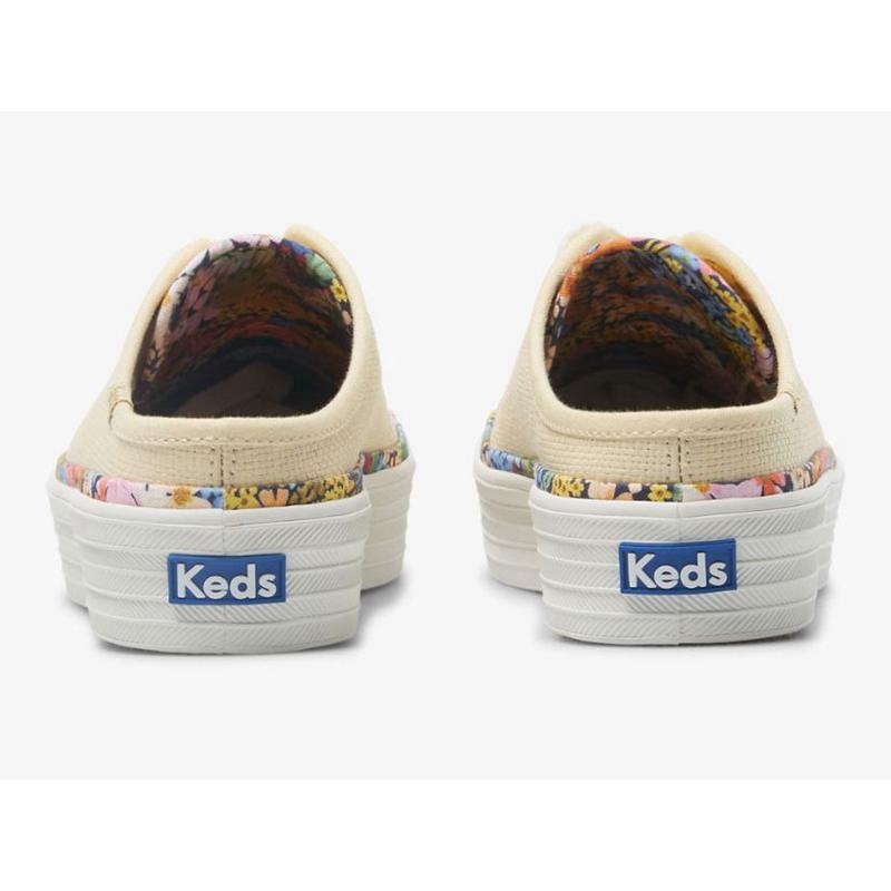 Keds x Rifle Paper Co. Kickstart Mule Raffia Naisten Mokkasiinit Beige | DCOS62508