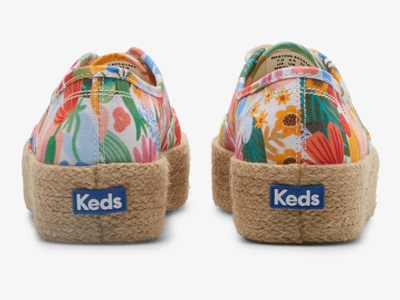 Keds x Rifle Paper Co. The Platform Jute Naisten Platform Sneakers White/Multicolor | IBYA54967