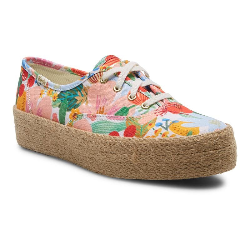 Keds x Rifle Paper Co. The Platform Jute Naisten Platform Sneakers White/Multicolor | IBYA54967