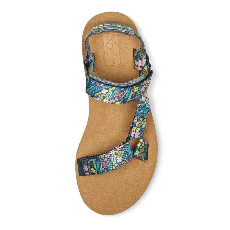 Keds x Rifle Paper Co. Trio Sandal Naisten Prints Laivastonsininen | MDZN32498