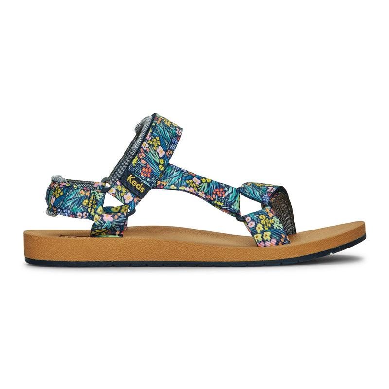 Keds x Rifle Paper Co. Trio Sandal Naisten Prints Laivastonsininen | MDZN32498