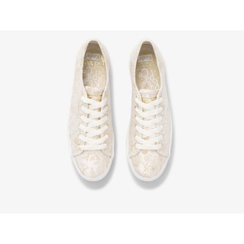 Keds x Rifle Paper Co. Triple Kick Colette Jacquard Naisten Platform Sneakers Ivory Lightyellow | WUYI15263