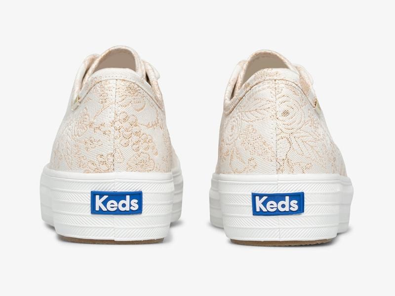 Keds x Rifle Paper Co. Triple Kick Colette Jacquard Sneaker Naisten Canvas Valkoinen | YZRS19468