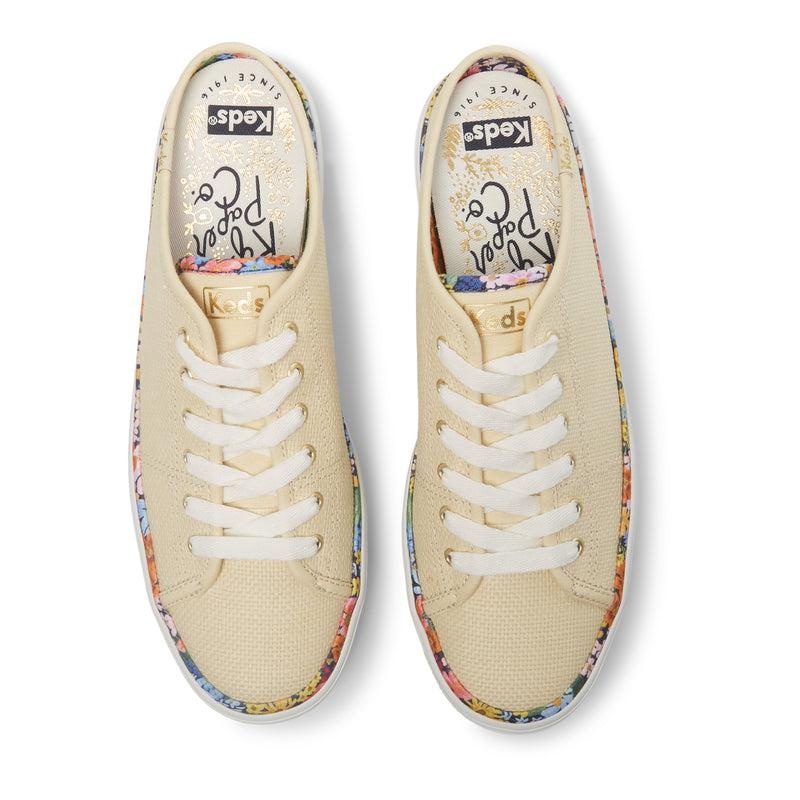 Keds x Rifle Paper Co. Triple Kick Mule Raffia Naisten Prints Lightyellow | JYRL03286