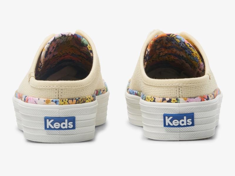 Keds x Rifle Paper Co. Triple Kick Mule Raffia Naisten Prints Lightyellow | JYRL03286