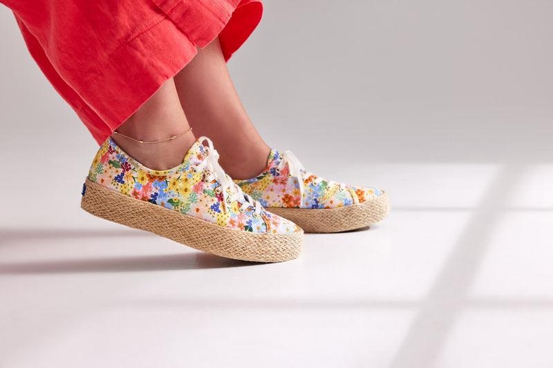 Keds x Rifle Paper Co. Triple Kick Naisten Prints White/Multicolor | MKIX41638