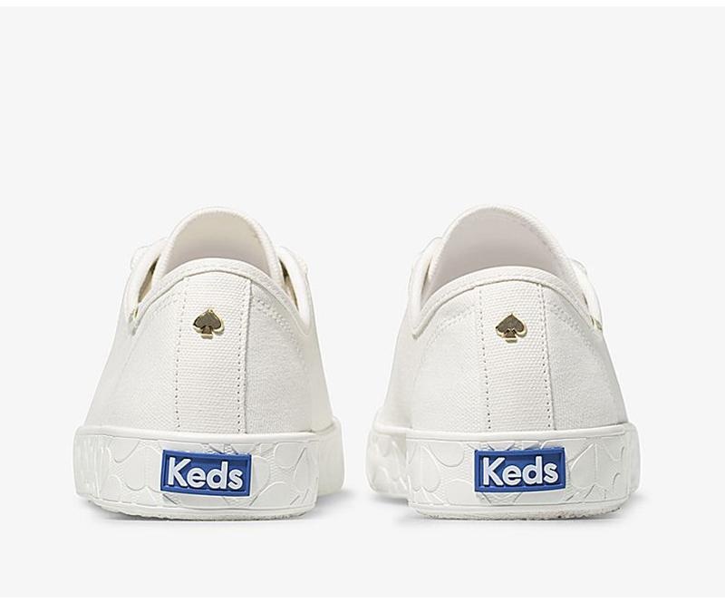 Keds x kate spade new york Kickstart Logo Foxing Naisten Canvas Valkoinen | HVOT96013